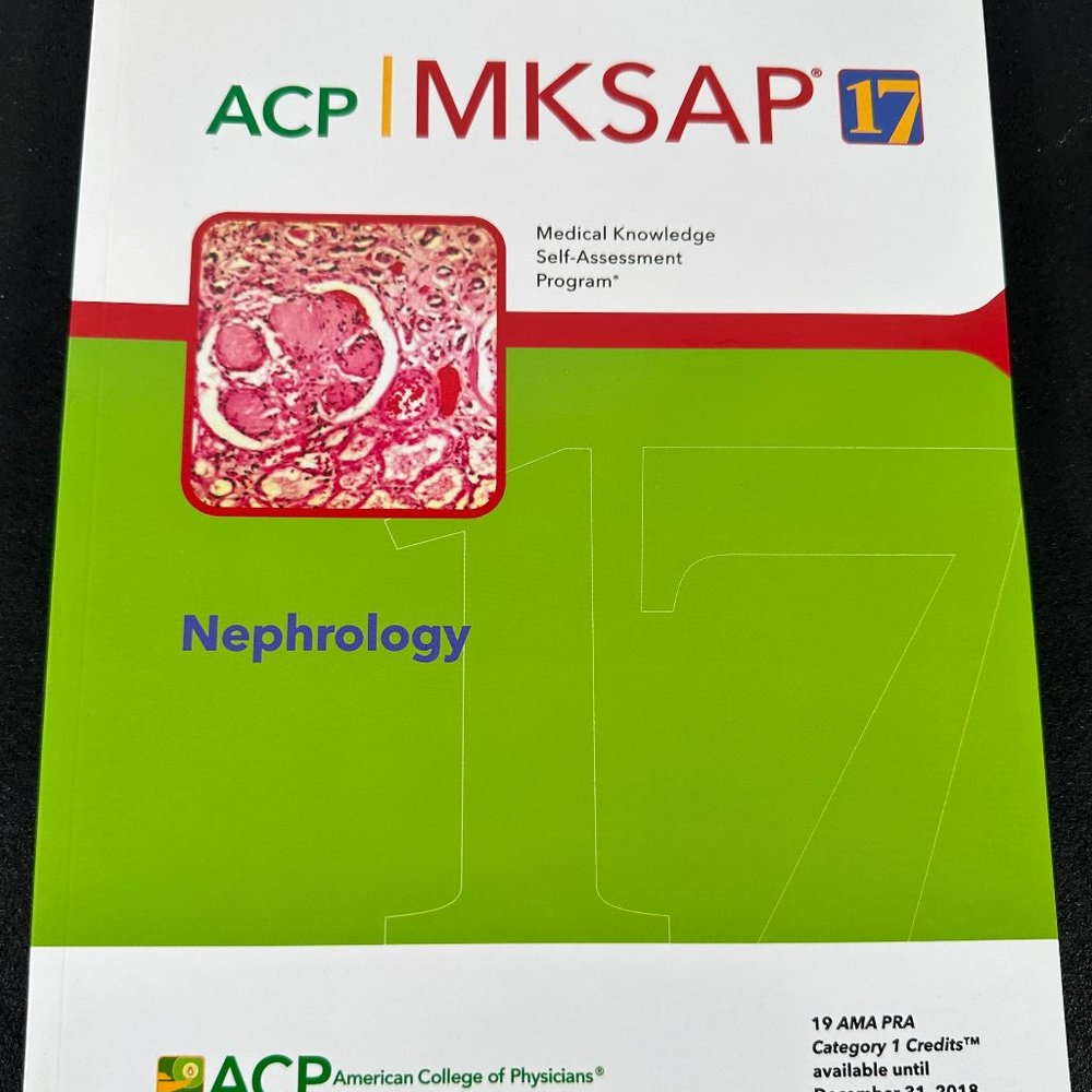 ACP MKSAP (R) 17 Nephrology Paperback Medical Book ISBN: 978-1938245282